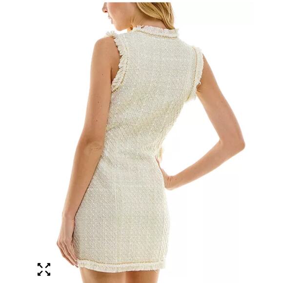 NWT Trixxi Sleeveless Bouclé Bodycon Dress Tweed Preppy Lawyer Teacher XS Retro - Picture 7 of 7